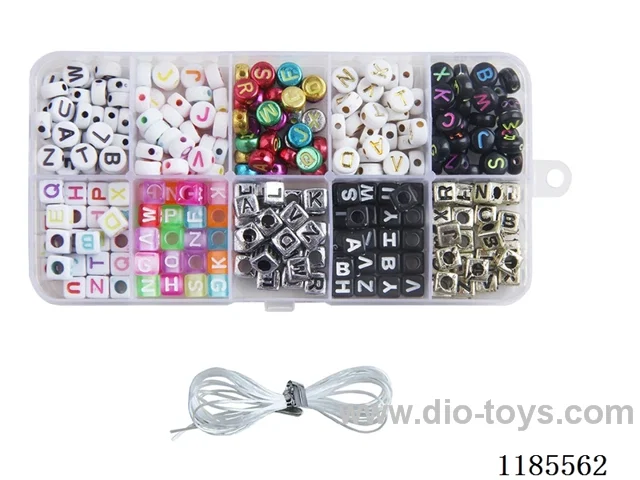 DIY Jewelry Set(Alphabet beads + thread (10pcs))