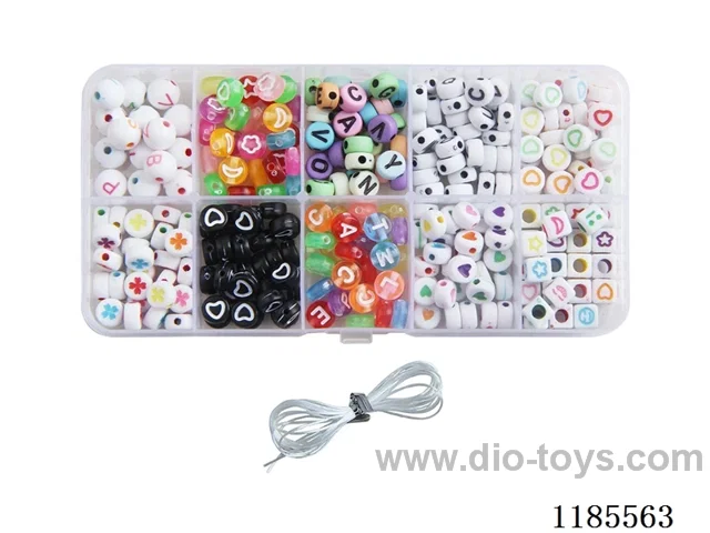 DIY Jewelry Set(Alphabet beads + thread (10pcs))