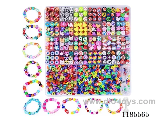 DIY Jewelry Set(Alphabet beads + soft ceramic pieces + soft ceramic beads + thread (26 compartments))