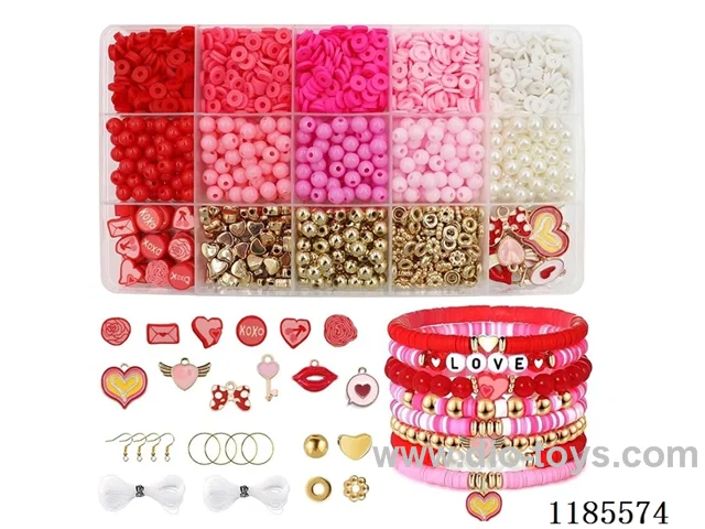 DIY Jewelry Set(Soft Pottery + Soft Pottery Pieces + 6% Beads + Spacer Beads + Pendant + Wire (15 Gauge))