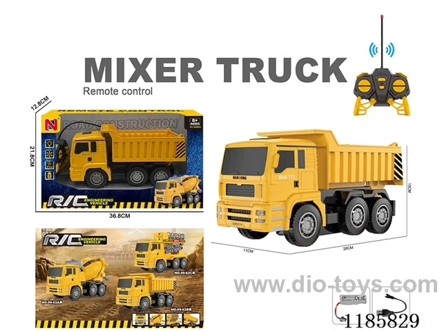 40Mhz6ch rc engineering vehicles with light included battery