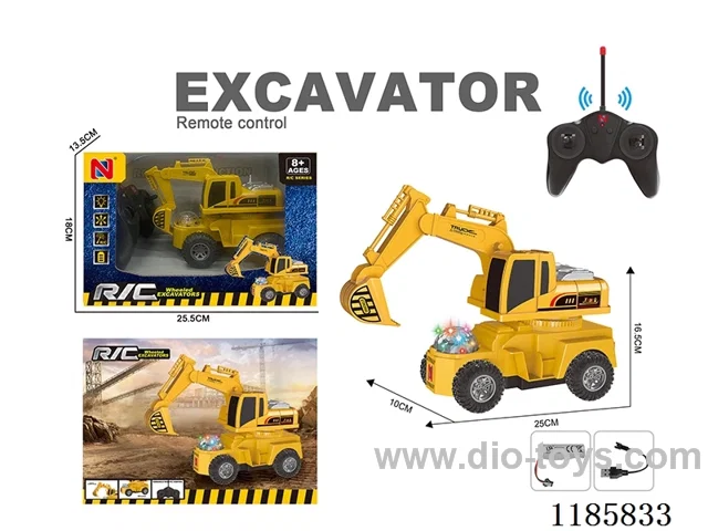 40Mhz5ch rc engineering vehicles with light included battery