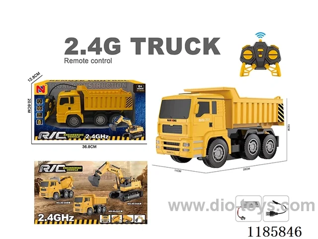 2.4G2.4G rc engineering vehicles with light included battery