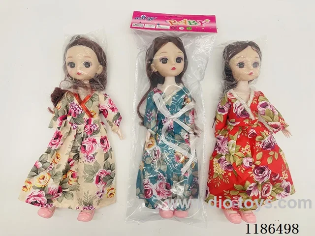 12 inch Solid 11 jointed Barbie 4 colors mixed pack