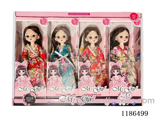 12 inch Solid 11 Jointed Barbie 4 Color Mix 4PCS