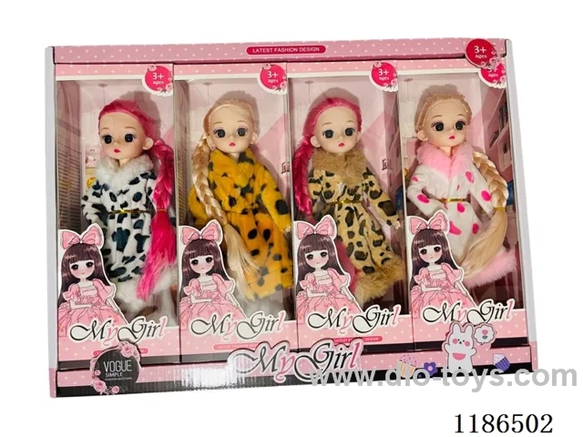 12 inch Solid 11 Jointed Barbie 4 Color Mix 4PCS