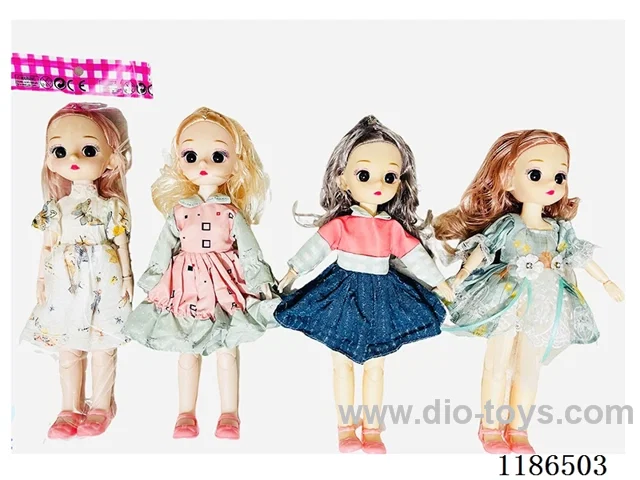 12 inch Solid 11 Jointed Barbie 4 Color Mixed Pack