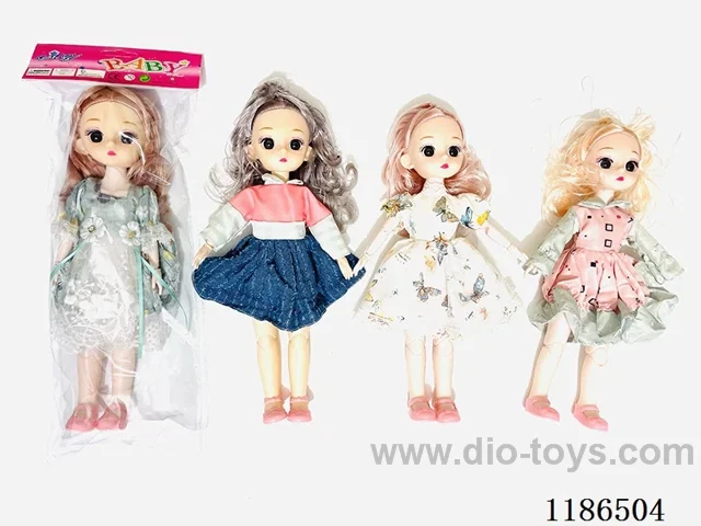 12 inch Solid 11 Jointed Barbie 4-color Mixed Pack