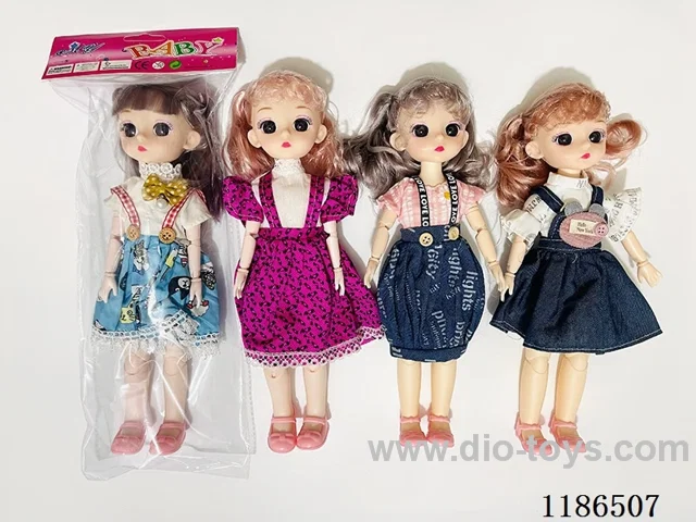12 inch Solid 11 Jointed Barbie 4-color Mixed Pack