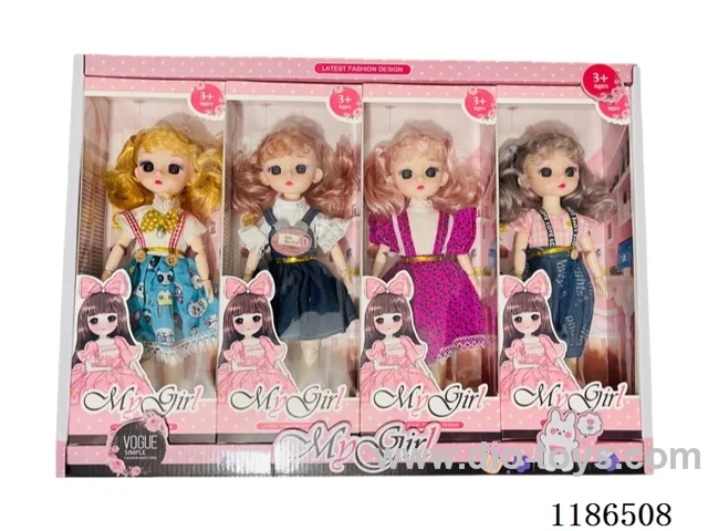 12 inch Solid 11 Jointed Barbie 4 Color Mix 4PCS