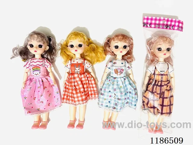 12 inch Solid 11 Jointed Barbie 4 Color Mixed Pack