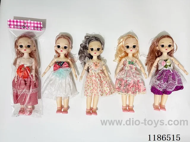 12 inch Solid 11 Jointed Barbie 4 Color Mixed Pack