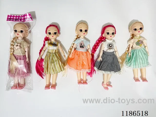 12 inch Solid 11 Jointed Barbie 4 Color Mixed Pack
