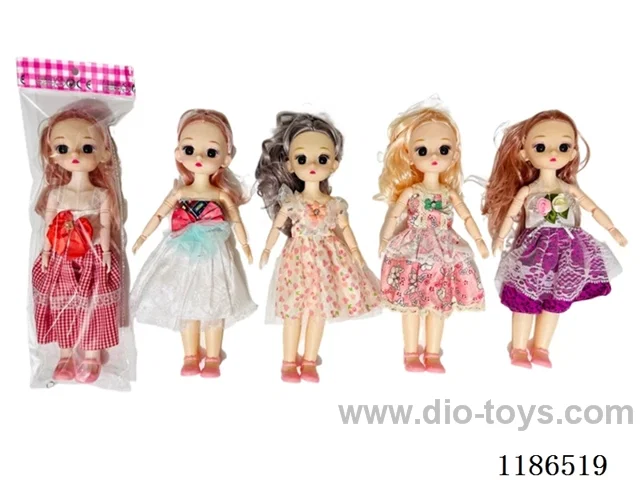 12 inch Solid 11 Jointed Barbie 4-color Mixed Pack