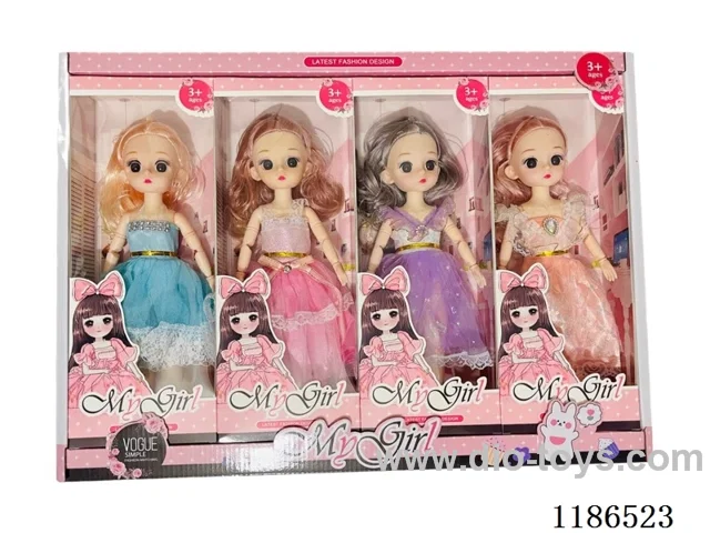 12 inch Solid 11 Jointed Barbie 4 Color Mix 4PCS