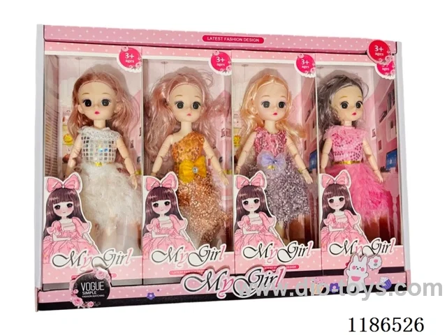 12 inch Solid 11 Jointed Barbie 4 Color Mix 4PCS