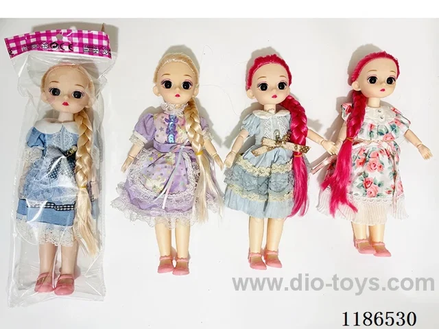 12 inch Solid 11 Jointed Barbie 4 Color Mixed Pack