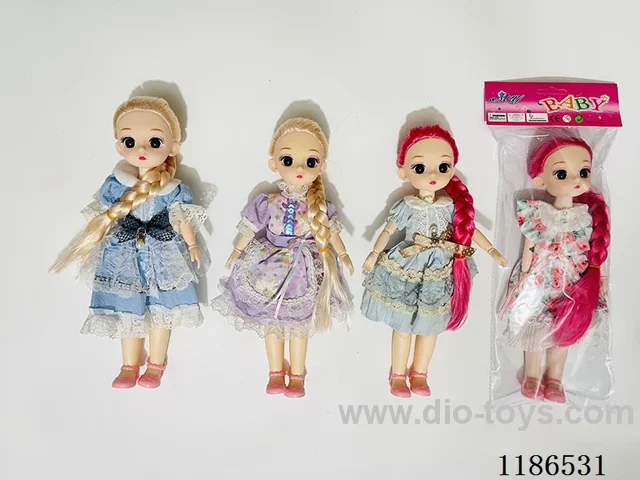 12 inch Solid 11 Jointed Barbie 4-color Mixed Pack