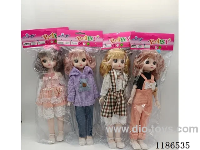 12 inch Solid Barbie with 11 joints 4 colors mix and match