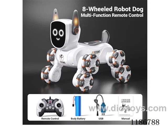 8-Wheeled Multi-Purpose RC Robot Dog