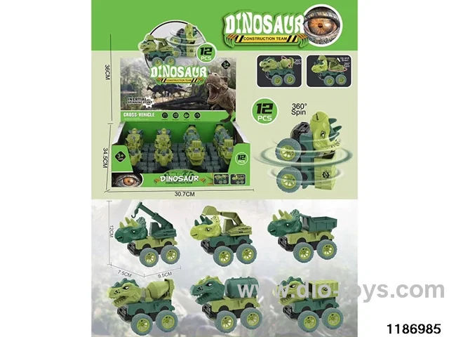 Dinosaur Pull back Construction Vehicle