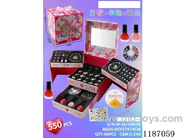 Makeup beaded jewelry set