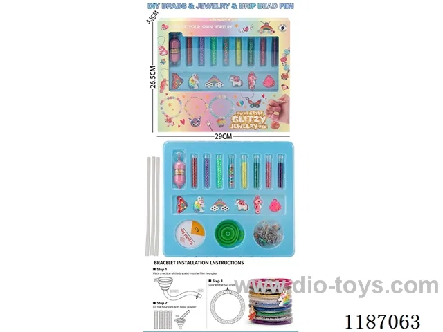 Bead pen + Color powder sleeve bracelet set