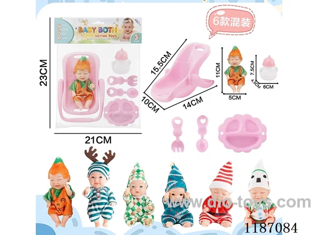 6 4 ? inch dolls with 4 accessories