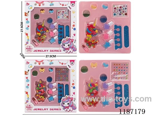 DIY Unicorn Candy Beading + Makeup + Jewelry Box (two mixed)