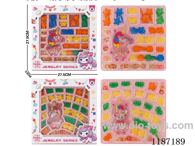 Unicorn Jelly Beading + Hairpin + Rubber band Case (two mixed)
