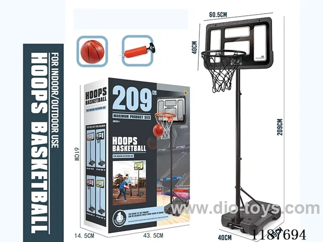 209 High 60 Long Blowing Bottle Transparent Blackboard Quadruple Base Basketball Goal (Enhanced)