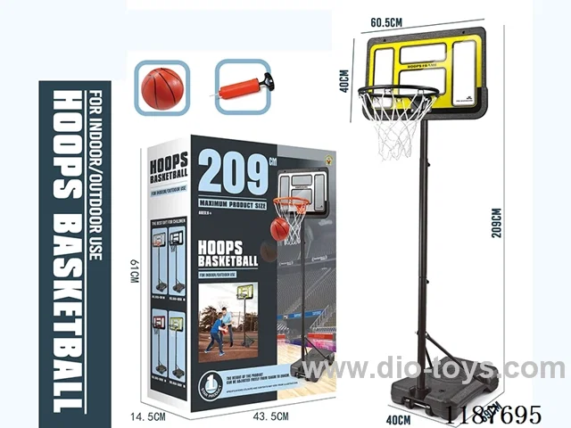 209 high 60 long high blow up bottle transparent yellow board four square base basketball goal (enhanced)