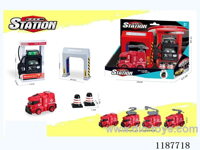 Gas Car Wash Scene Combination Firefighting Inertia