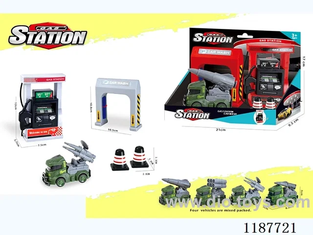 Gas Car Wash Scene Combination Military Inertia