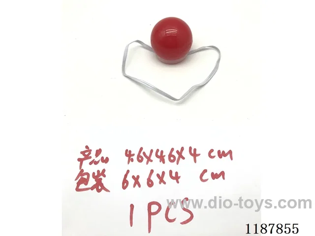 1 x 1 Bag Non-Functional Plastic Red Nose