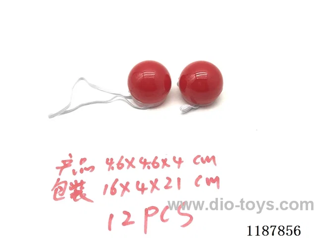 12 x 1 Bag Non-Functional Plastic Red Noses