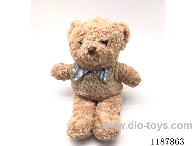 Plush Sweater Collar Flower Bear