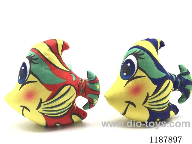 Colorful Printed Plush Big Eye Fish