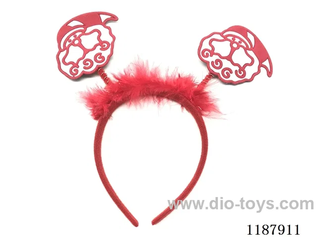 Furry Striped Santa Claus Headdress