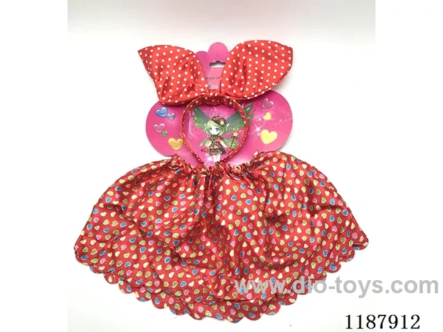 Peach Heart Skirt Plus Headdress Set of 2