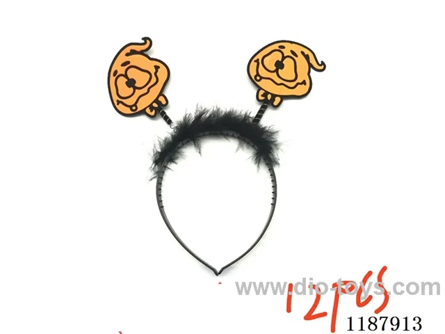 12pcs 1pk brat headdress with fur strips