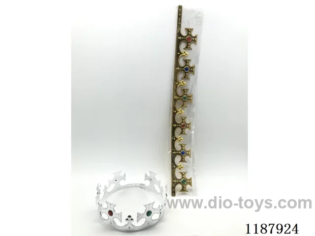 Gold and Silver Self-Adhesive Crown with Diamonds