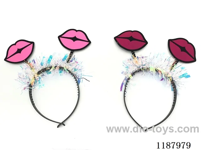 1 Red Lips Headdress 1pc 1bag