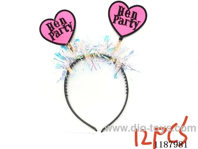 12 Peach Hearts Headbands