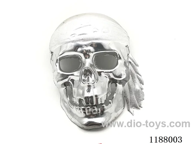Silver Pirate Skull Mask