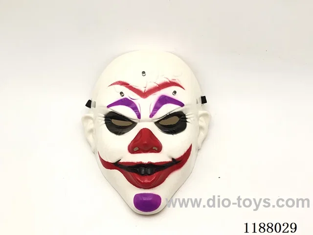white clown mask with electric flash