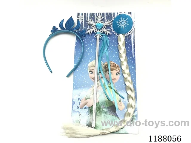 Princess Hair with Cane and Tiara 3-Piece Set