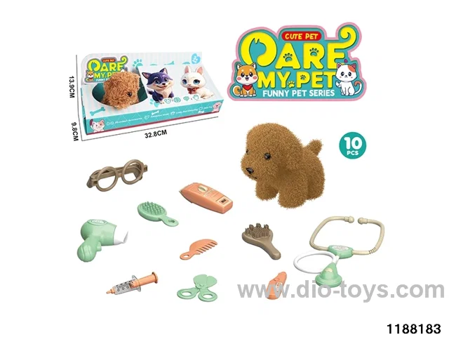 Plush pet toy set