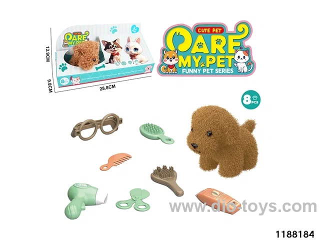 Plush pet toy set