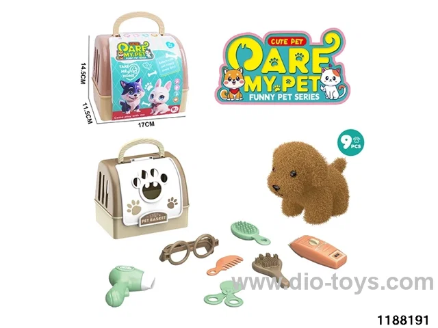 Plush pet toy set